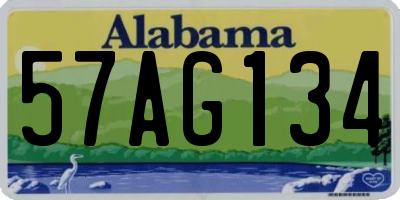 AL license plate 57AG134