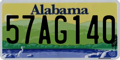 AL license plate 57AG140
