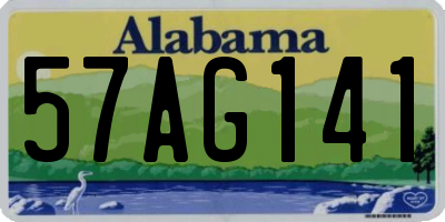 AL license plate 57AG141