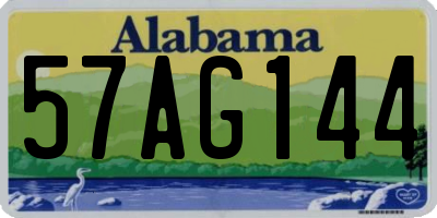 AL license plate 57AG144