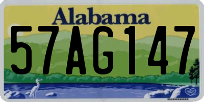 AL license plate 57AG147