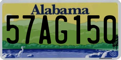 AL license plate 57AG150