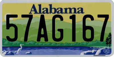 AL license plate 57AG167