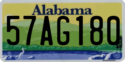 AL license plate 57AG180