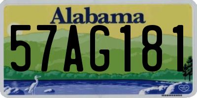 AL license plate 57AG181