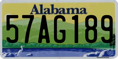 AL license plate 57AG189