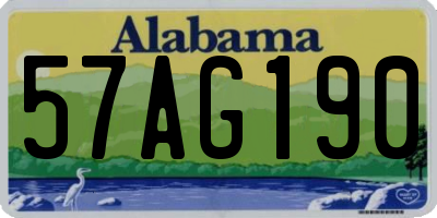 AL license plate 57AG190