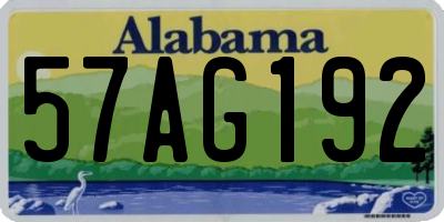 AL license plate 57AG192