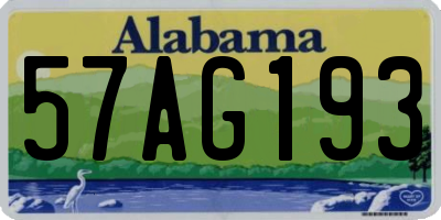 AL license plate 57AG193