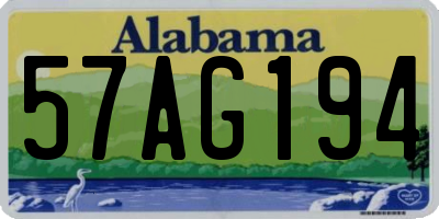 AL license plate 57AG194