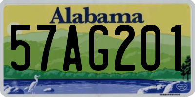 AL license plate 57AG201
