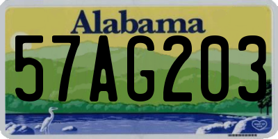 AL license plate 57AG203