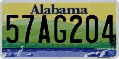 AL license plate 57AG204