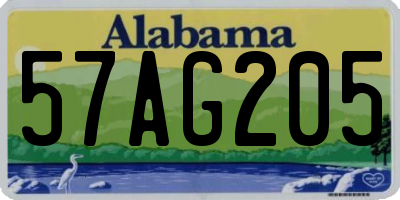 AL license plate 57AG205