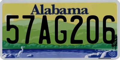 AL license plate 57AG206