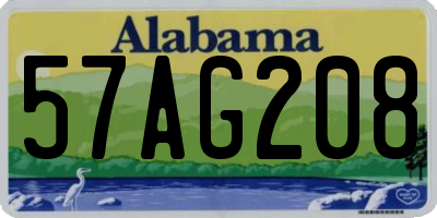 AL license plate 57AG208