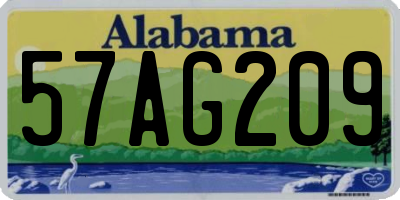 AL license plate 57AG209