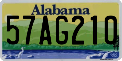 AL license plate 57AG210