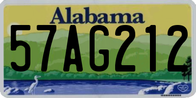 AL license plate 57AG212