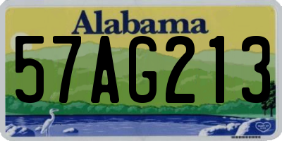 AL license plate 57AG213