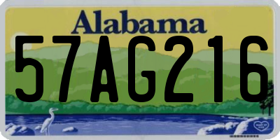 AL license plate 57AG216