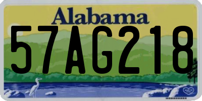 AL license plate 57AG218