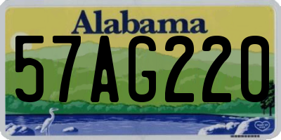 AL license plate 57AG220