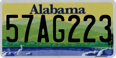 AL license plate 57AG223