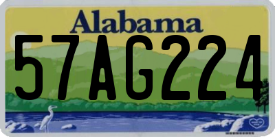 AL license plate 57AG224