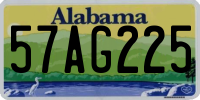 AL license plate 57AG225