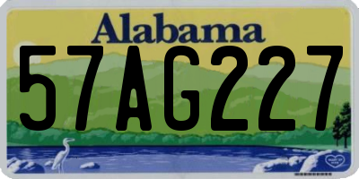 AL license plate 57AG227