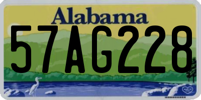 AL license plate 57AG228