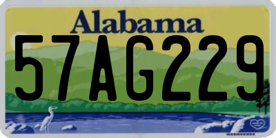 AL license plate 57AG229