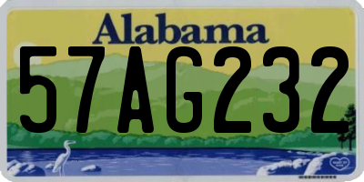 AL license plate 57AG232
