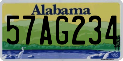 AL license plate 57AG234