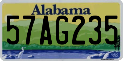 AL license plate 57AG235