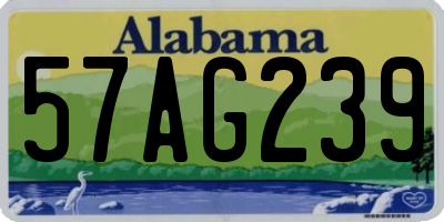 AL license plate 57AG239