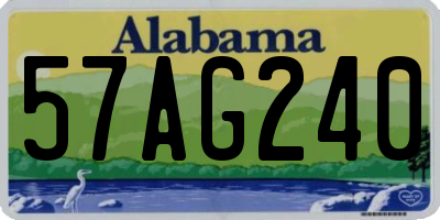 AL license plate 57AG240