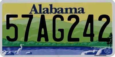 AL license plate 57AG242