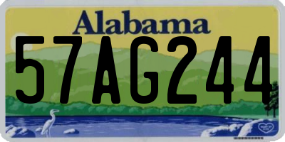 AL license plate 57AG244