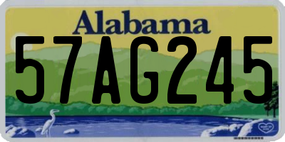 AL license plate 57AG245
