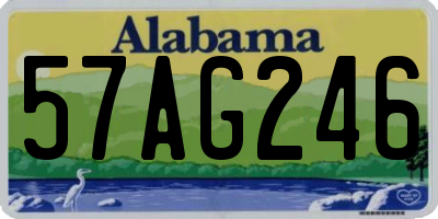 AL license plate 57AG246