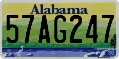 AL license plate 57AG247