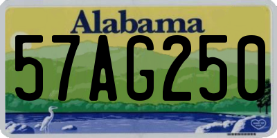AL license plate 57AG250