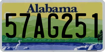 AL license plate 57AG251