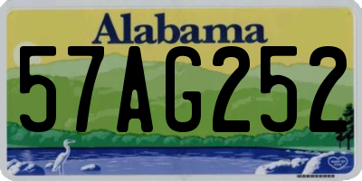 AL license plate 57AG252