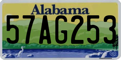 AL license plate 57AG253