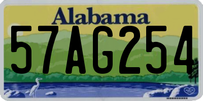AL license plate 57AG254