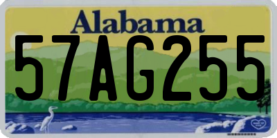 AL license plate 57AG255