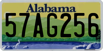 AL license plate 57AG256